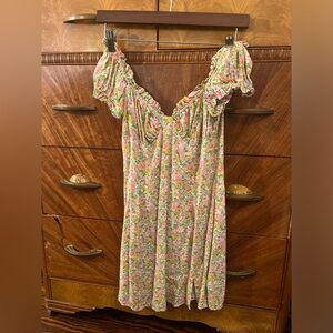 With Jean Off the Shoulder Isabelle Mini